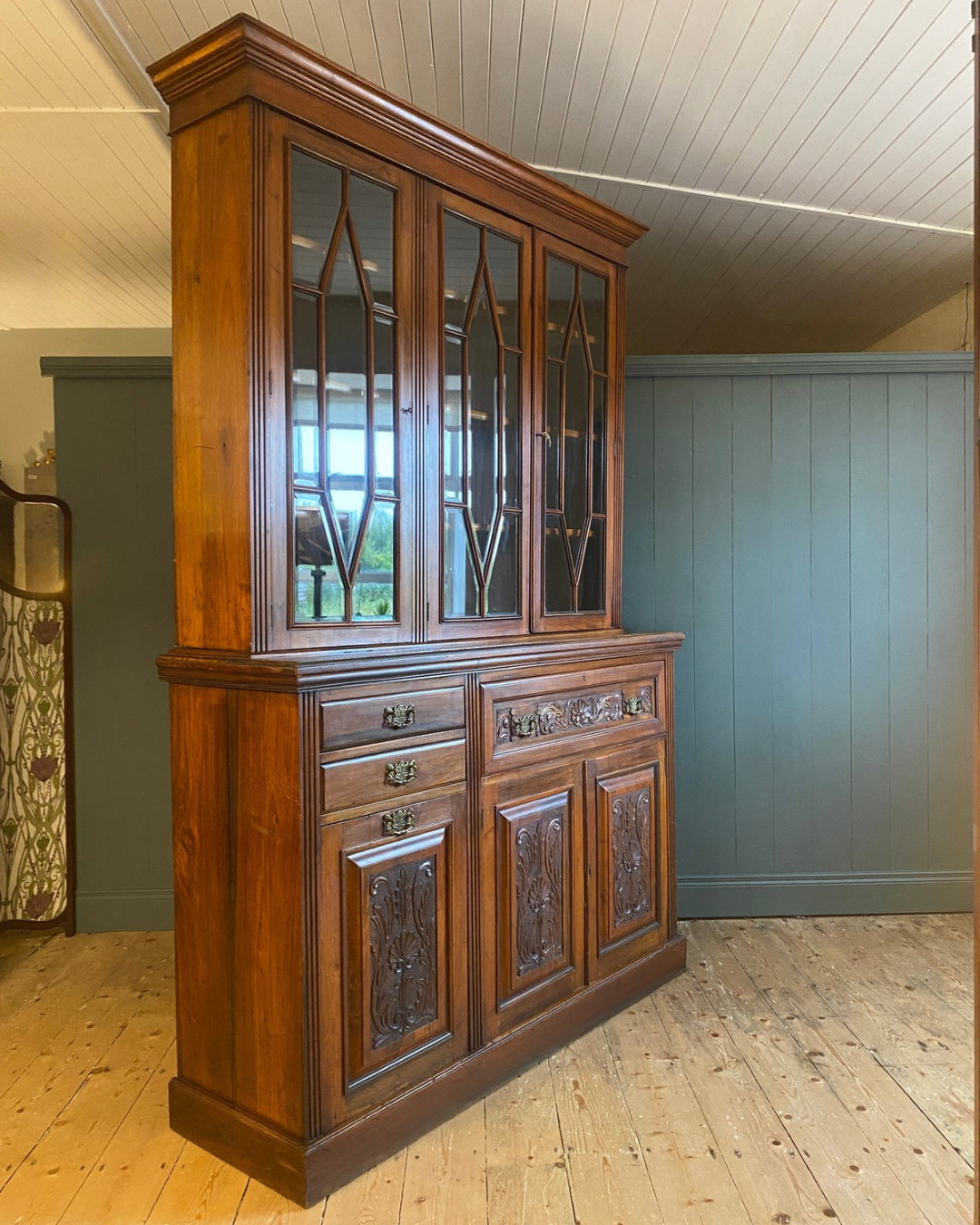 Mahogany Secretaire Bookcase