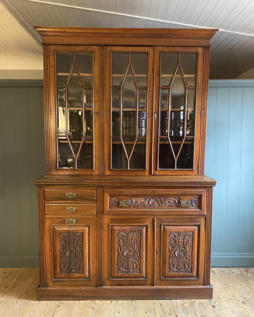 Mahogany Secretaire Bookcase