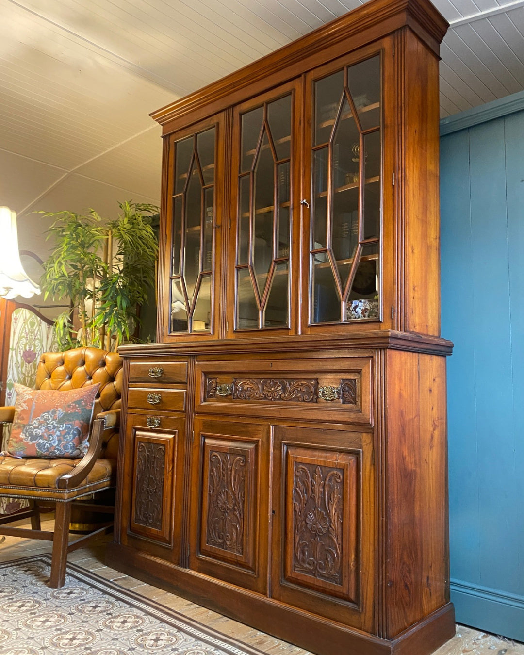 Mahogany Secretaire Bookcase