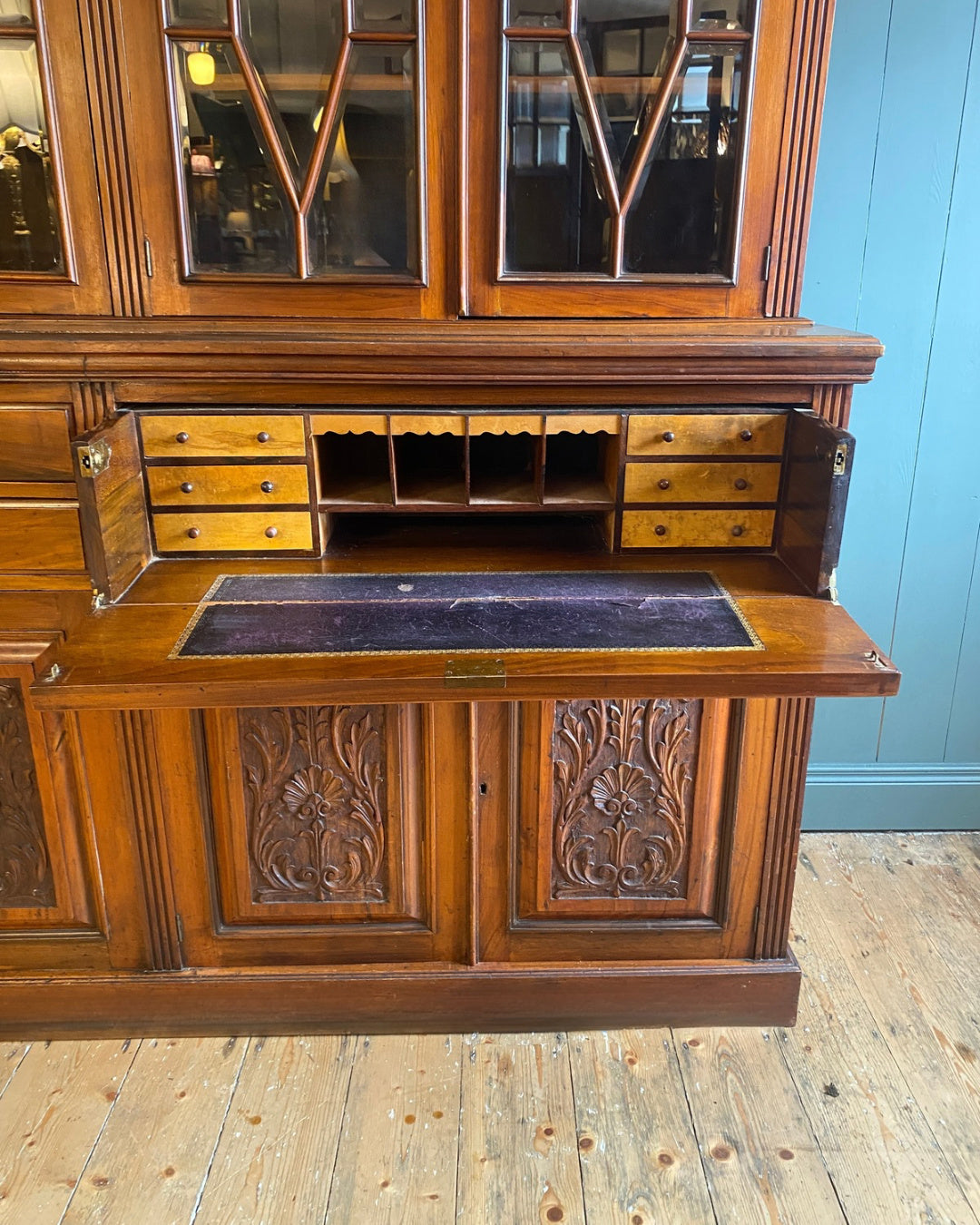 Mahogany Secretaire Bookcase