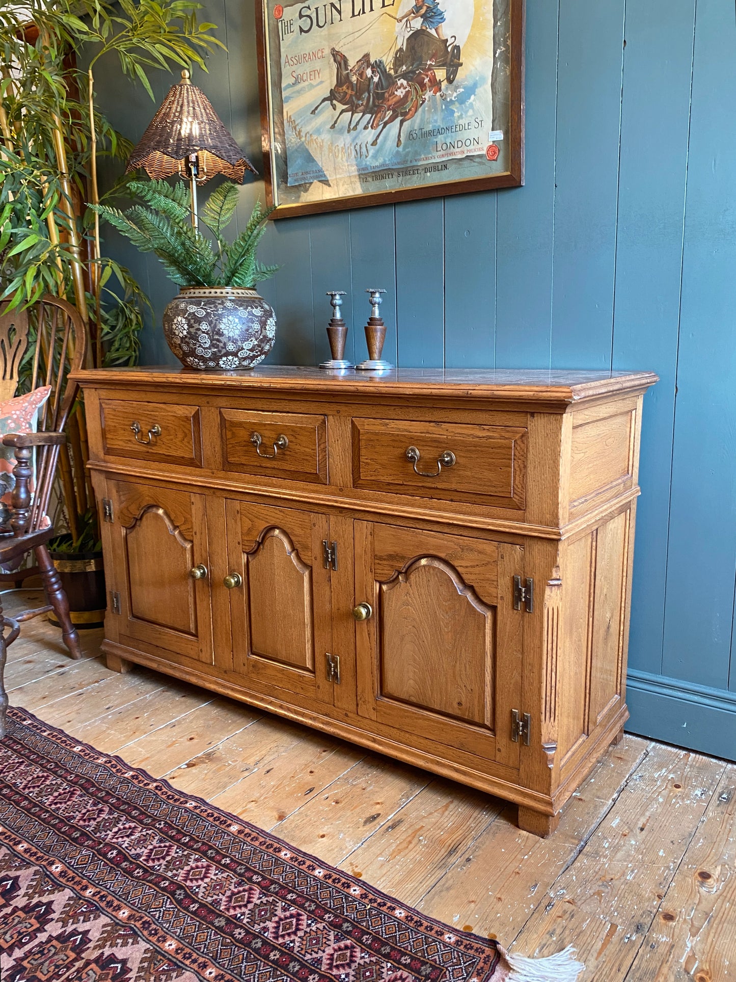 Golden Oak Dresser Circa 1920's