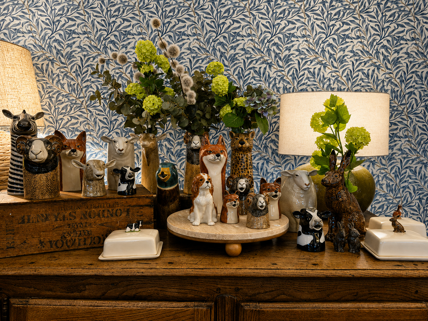 Hand Painted Fox Jug Large