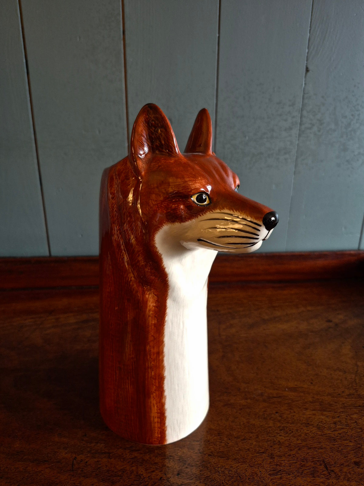 Hand Painted Fox Vase