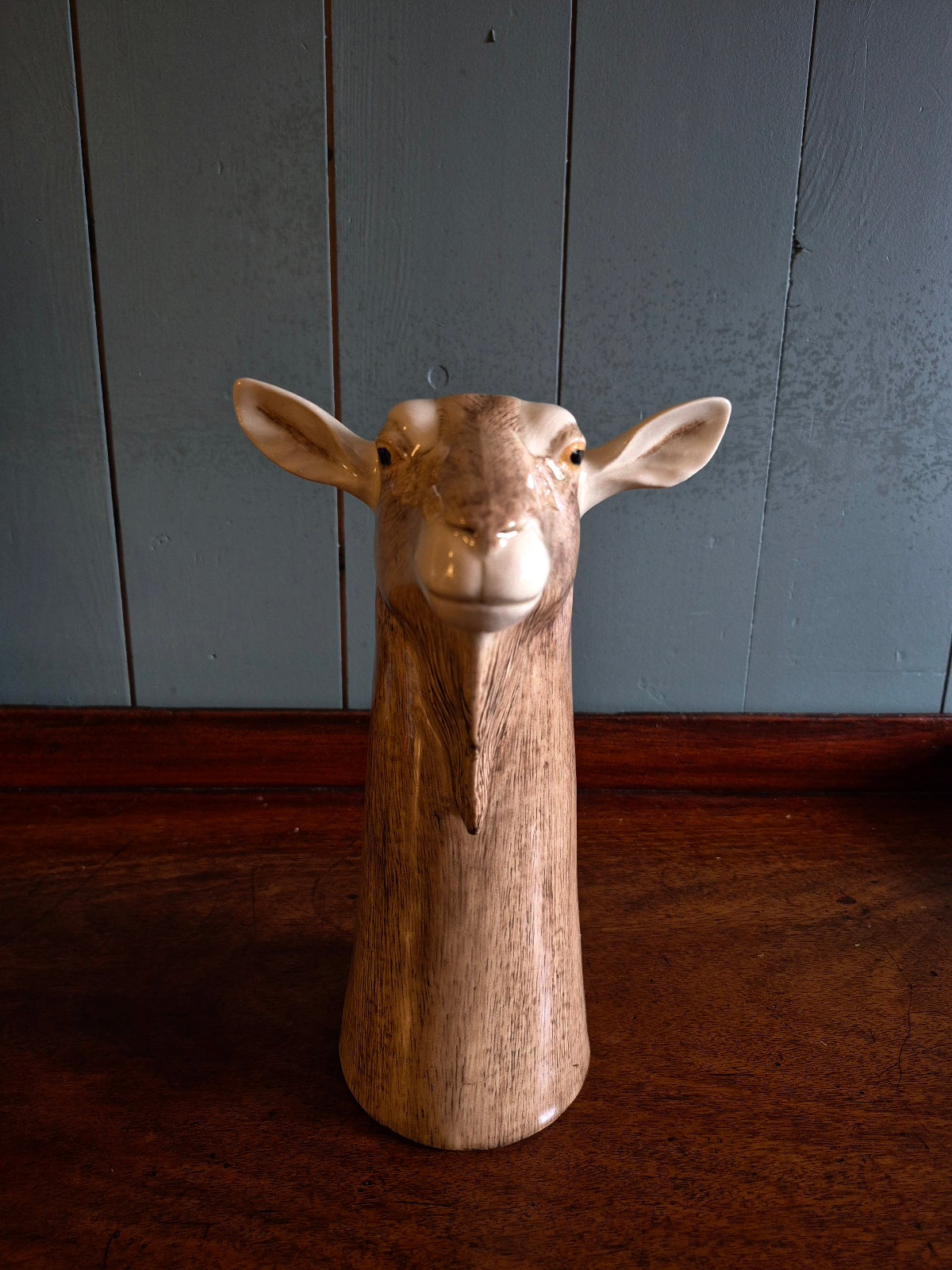 Hand Painted Goat Vase