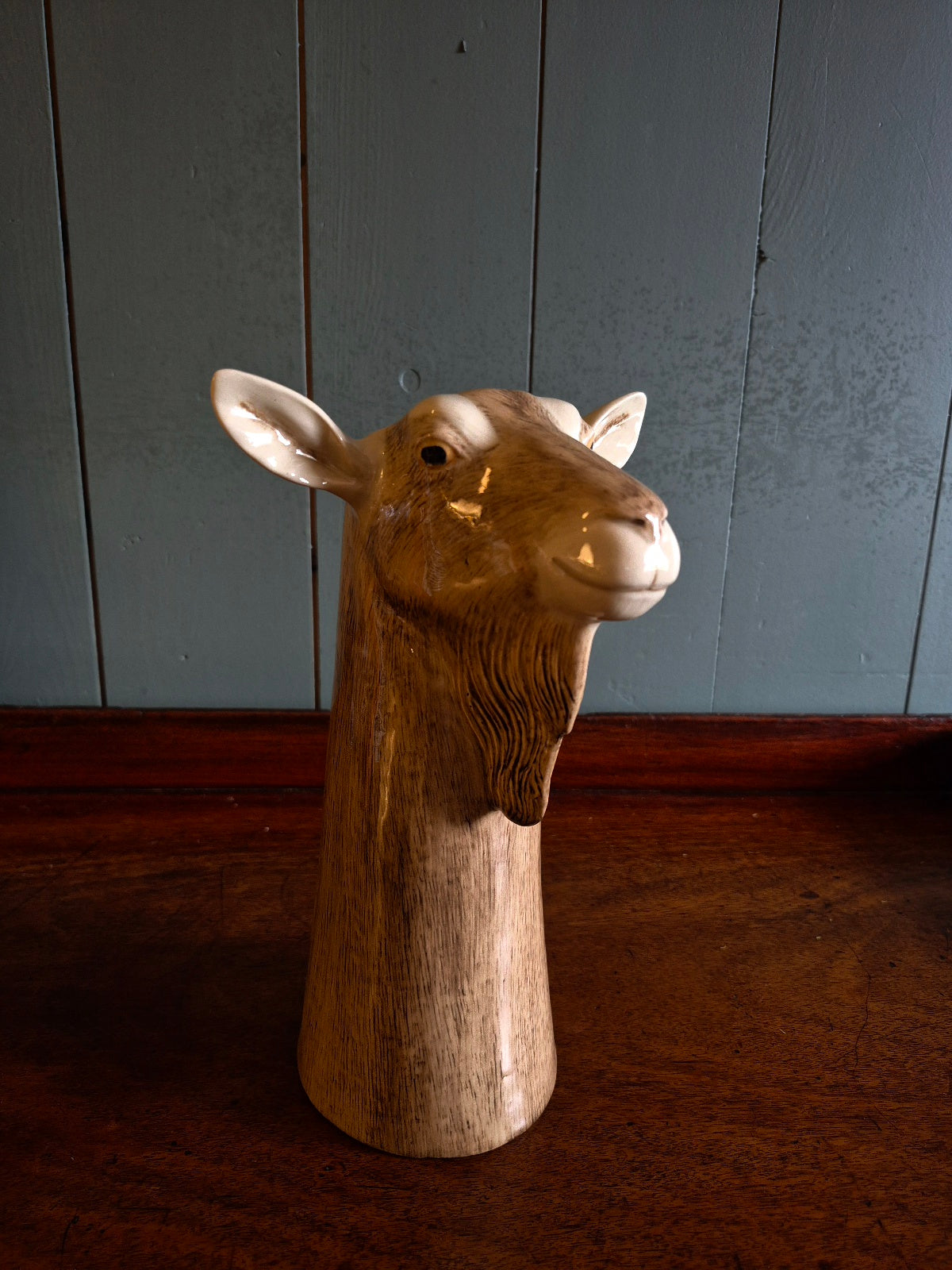Hand Painted Goat Vase