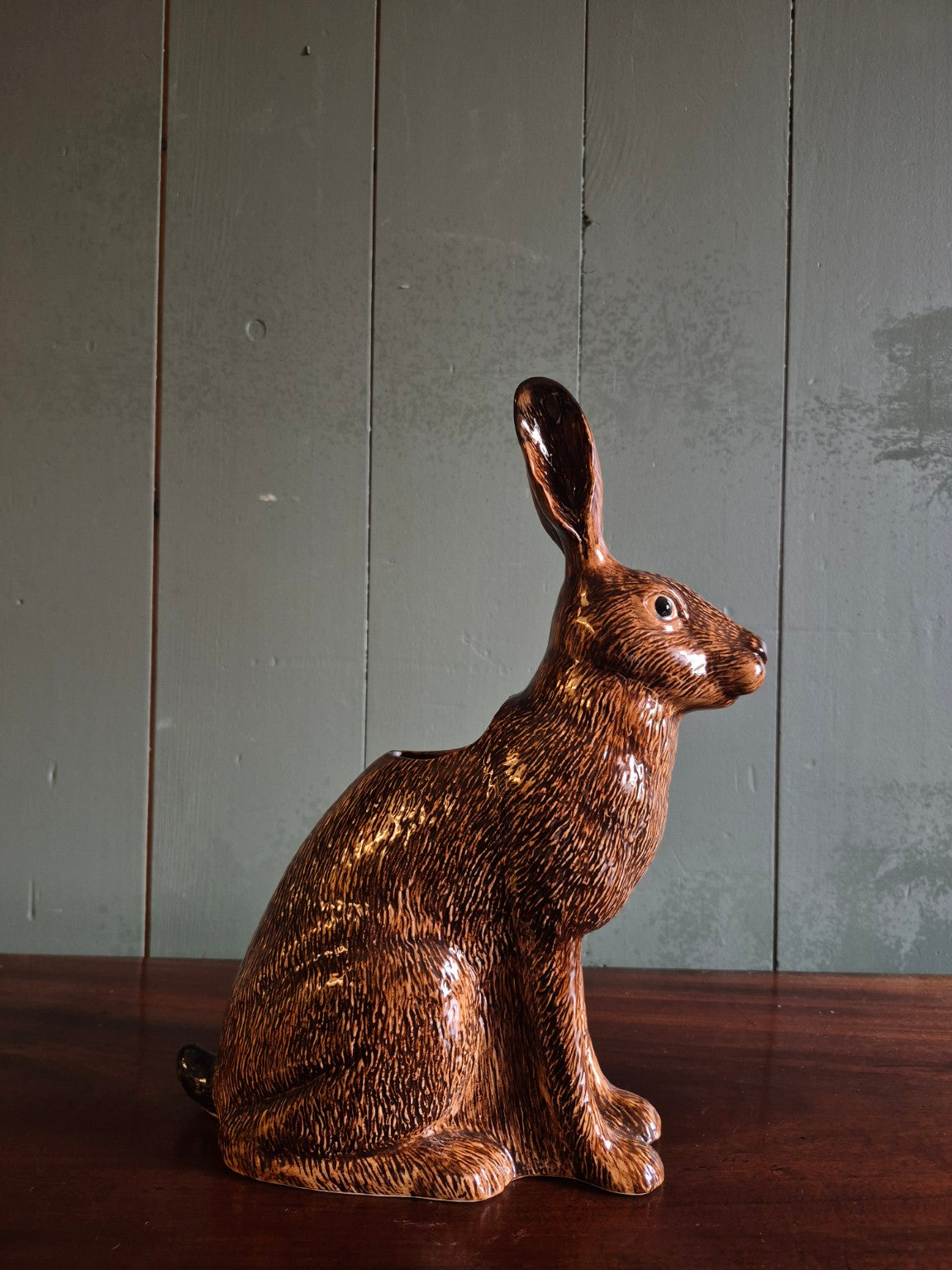 Hand Painted Hare Flower Vase