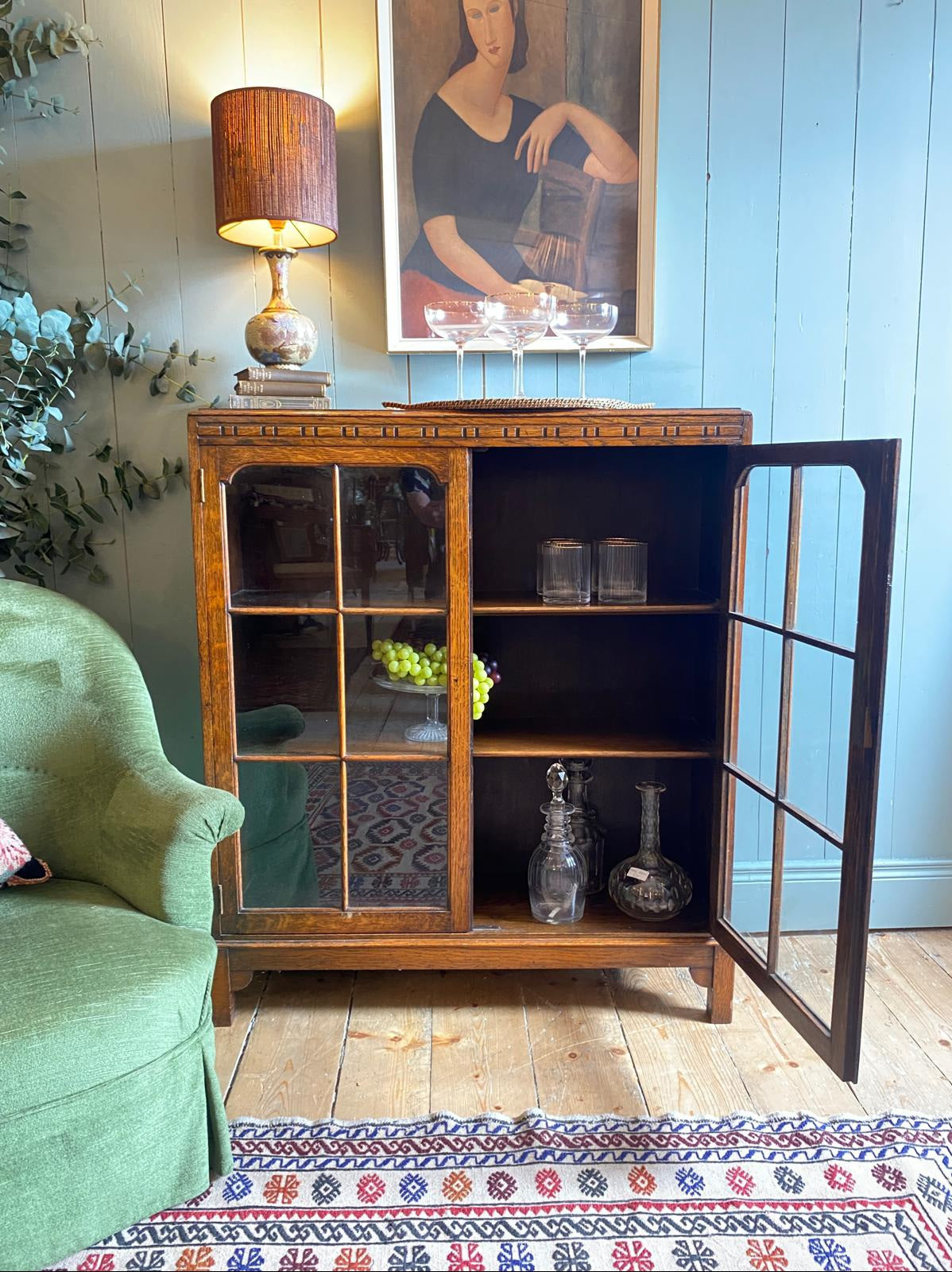 Arts and Crafts Glazed Bookcase