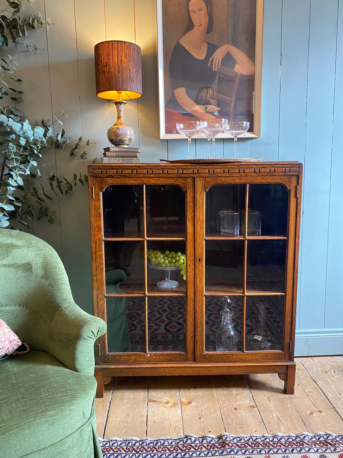 Arts and Crafts Glazed Bookcase