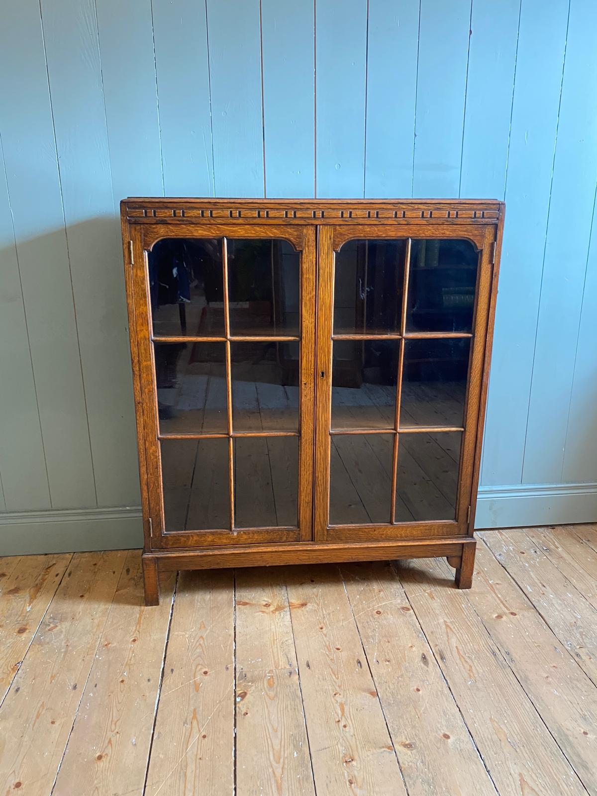 Arts and Crafts Glazed Bookcase