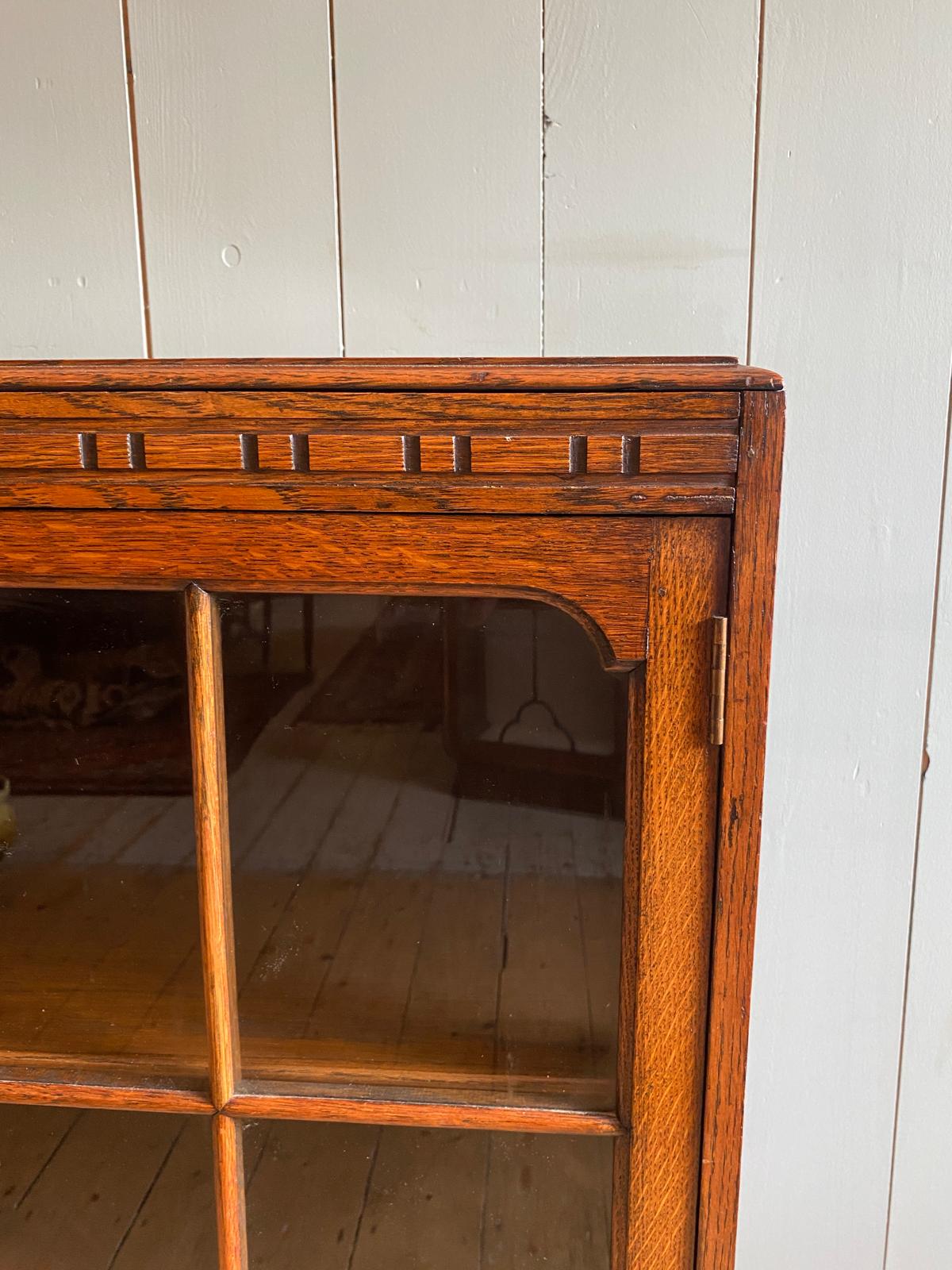 Arts and Crafts Glazed Bookcase