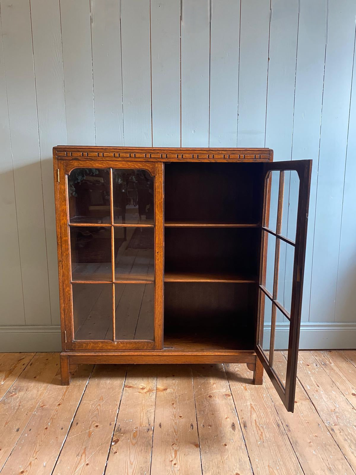 Arts and Crafts Glazed Bookcase