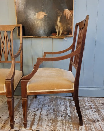 Pair of Inlaid Armchairs