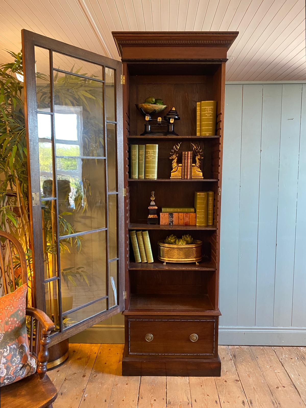 Georgian Tall Glazed Bookcase