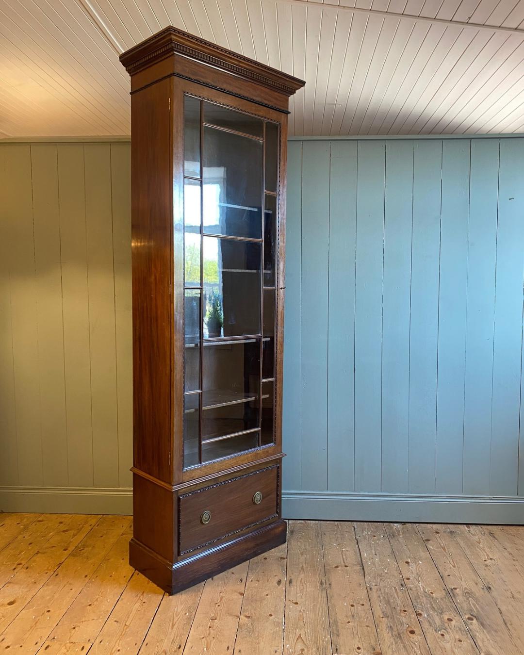 Georgian Tall Glazed Bookcase