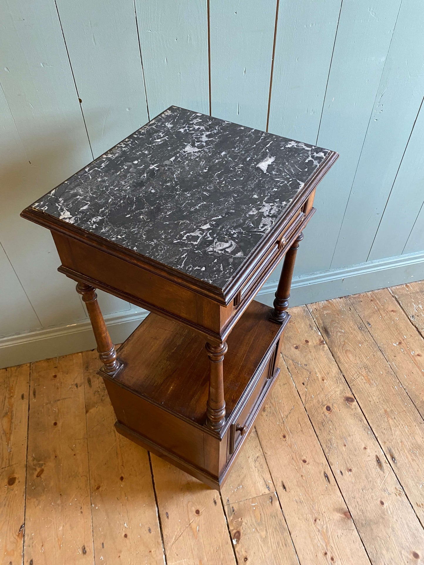 Early 1900s French Provincial Walnut Nightstand