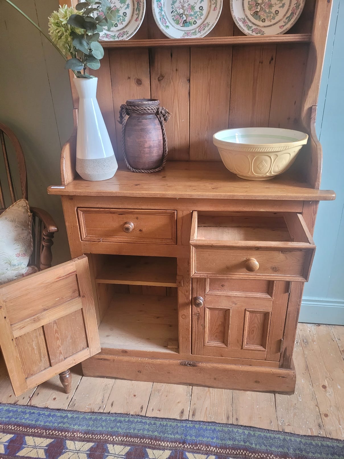 Antique Irish Pine Dresser