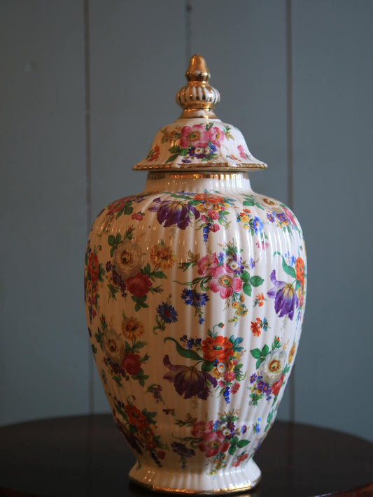 Vintage Belgian Decorative Floral Vase