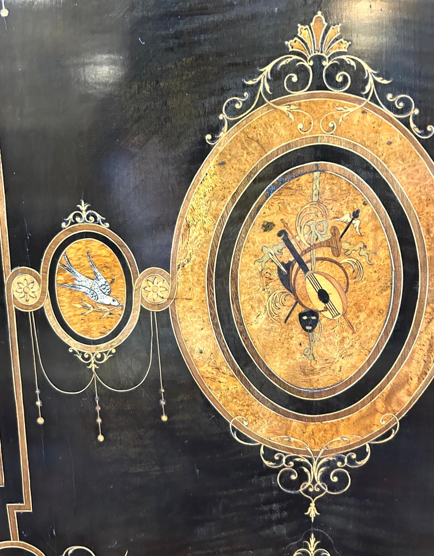 Victorian Ebonised and Inlaid Credenza