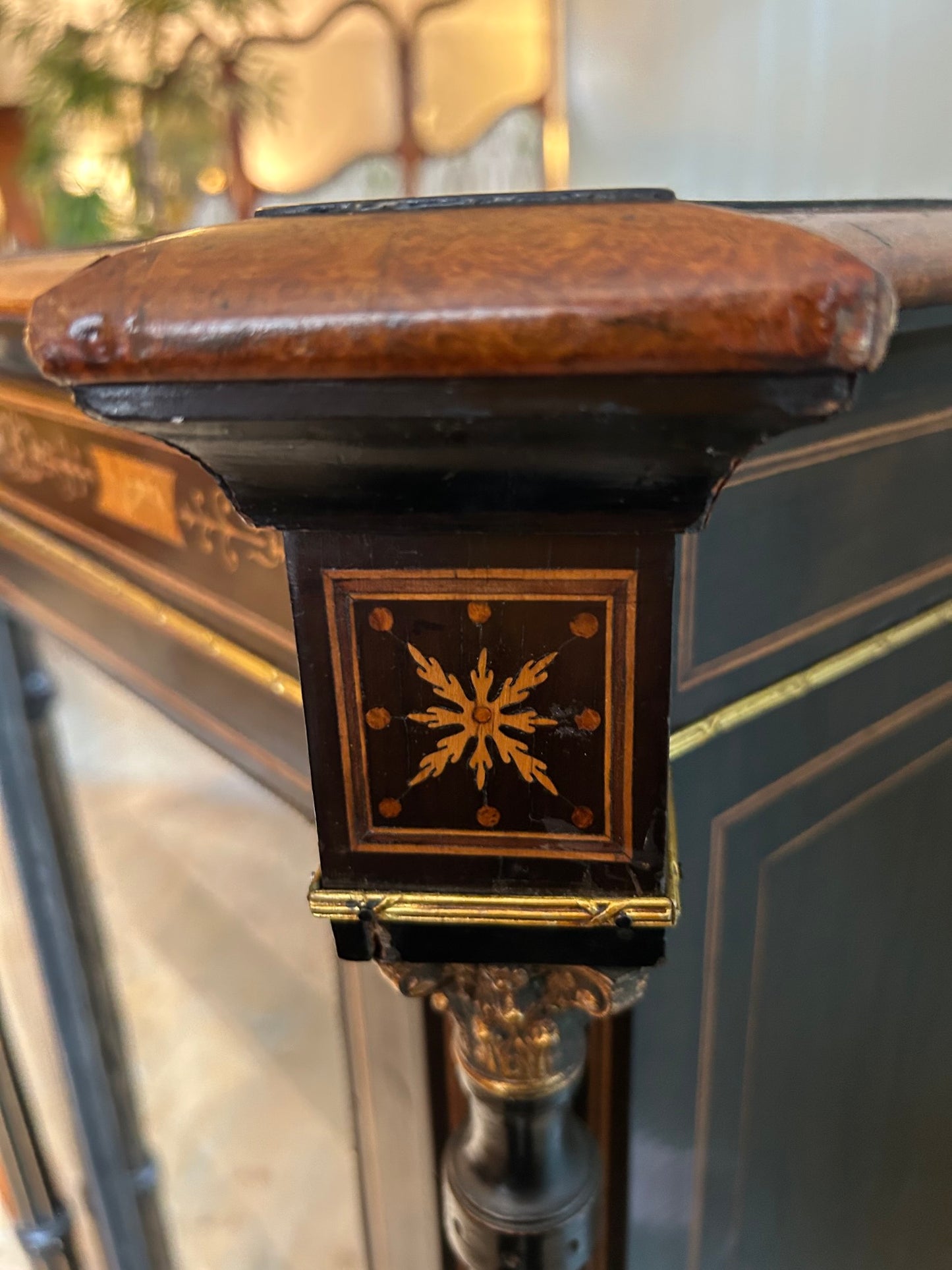 Victorian Ebonised and Inlaid Credenza