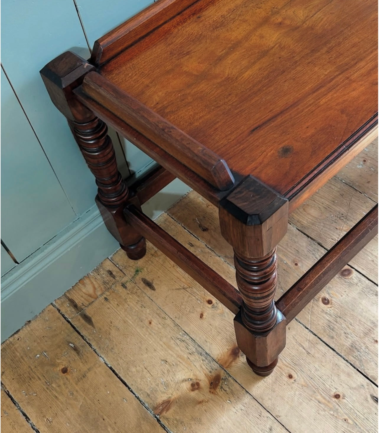 Mahogany Window Seat with William Morris Style Cushion