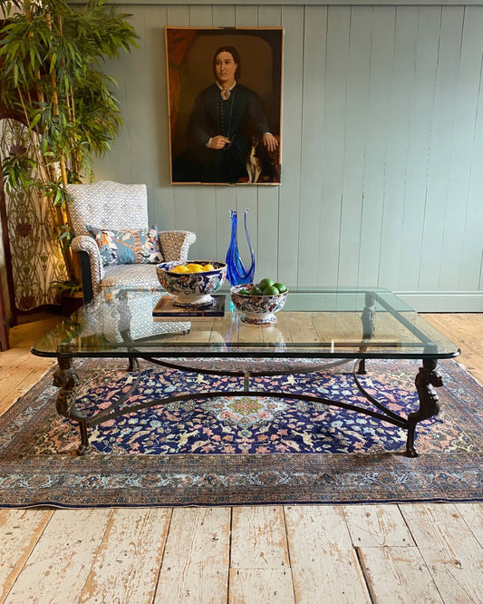 Iron And Glass Coffee Table