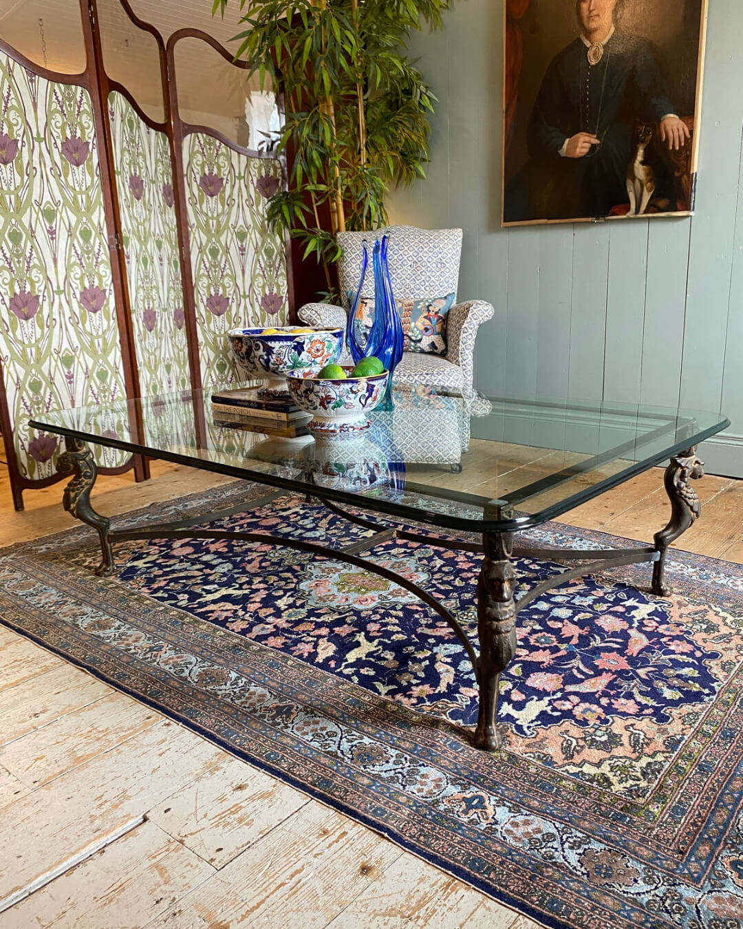 Iron And Glass Coffee Table