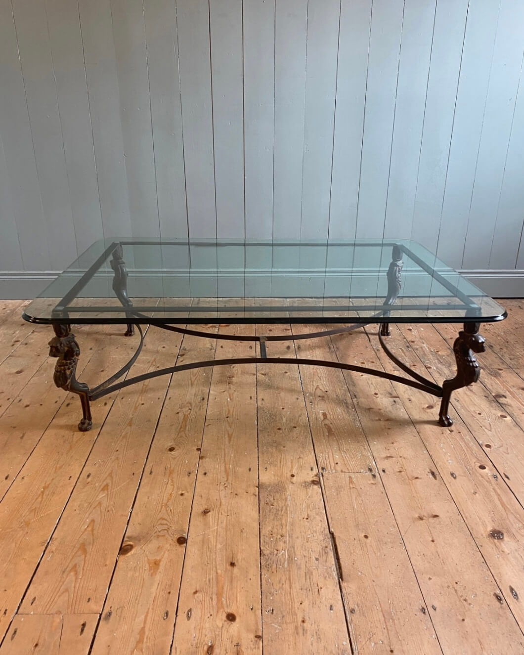 Iron And Glass Coffee Table