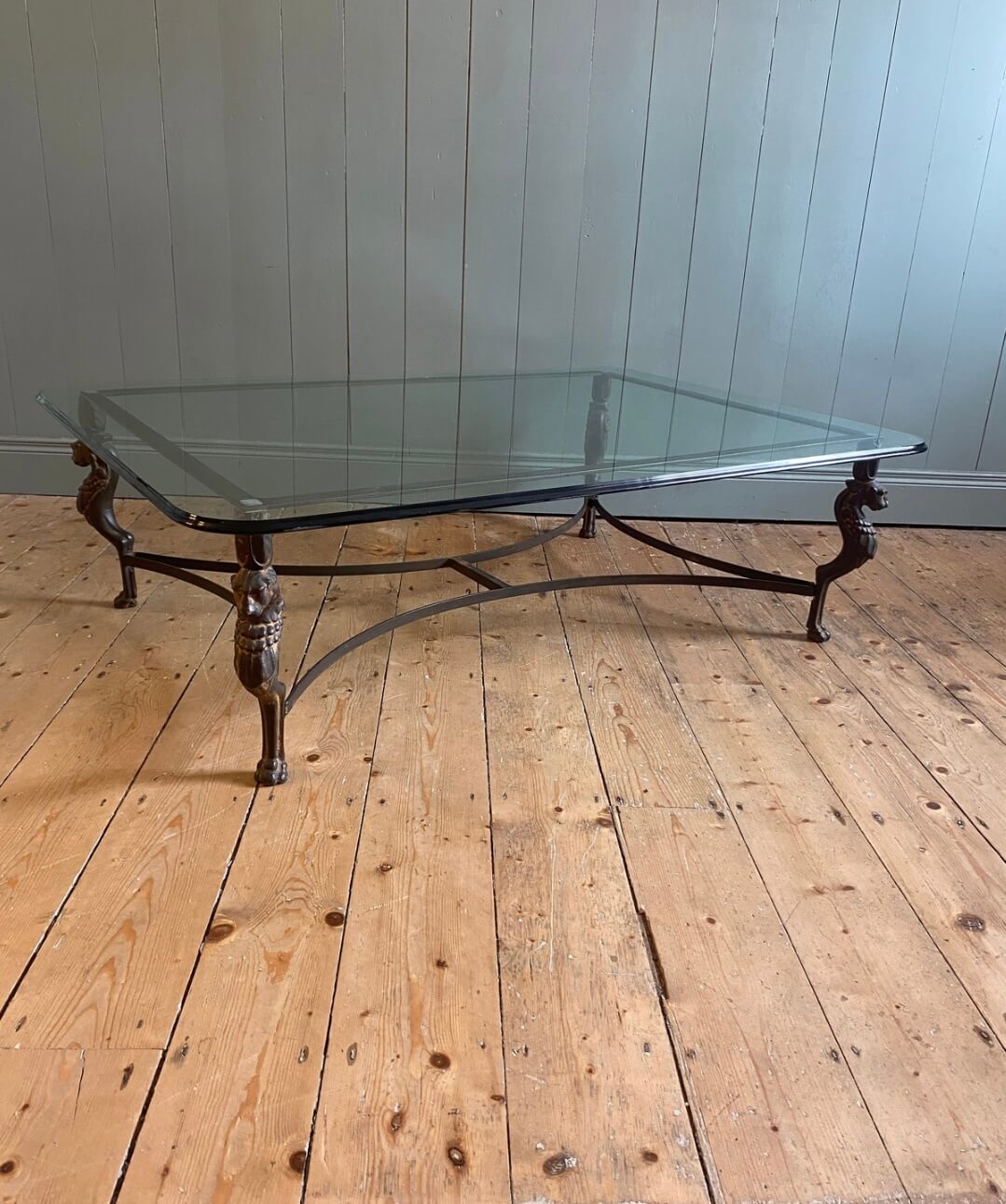 Iron And Glass Coffee Table