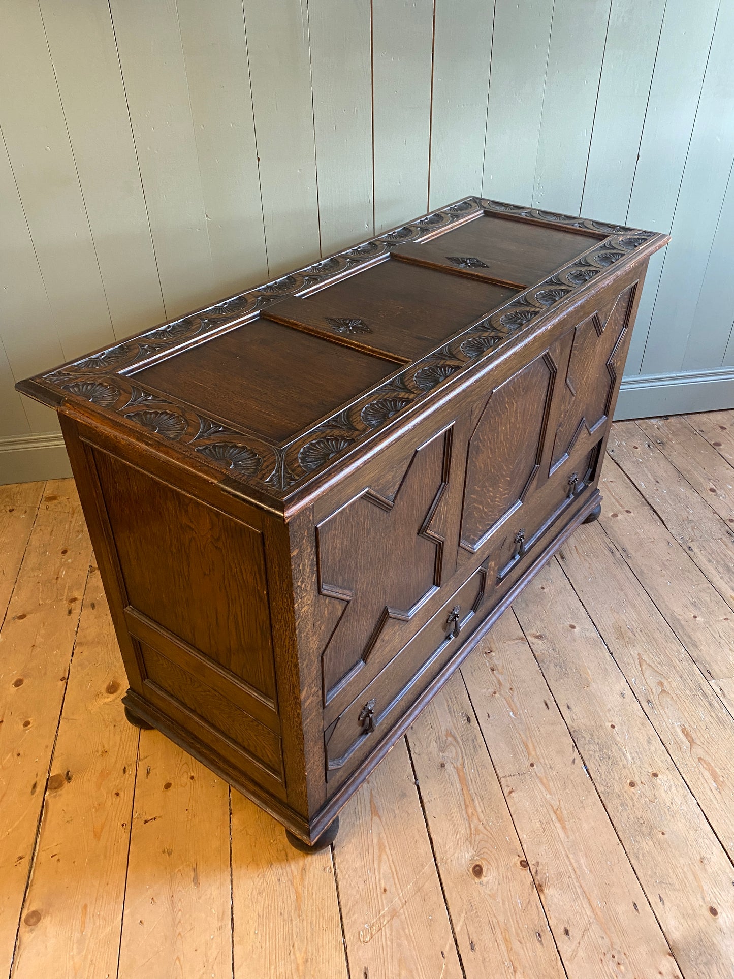 Jacobean Tudor Oak Coffer