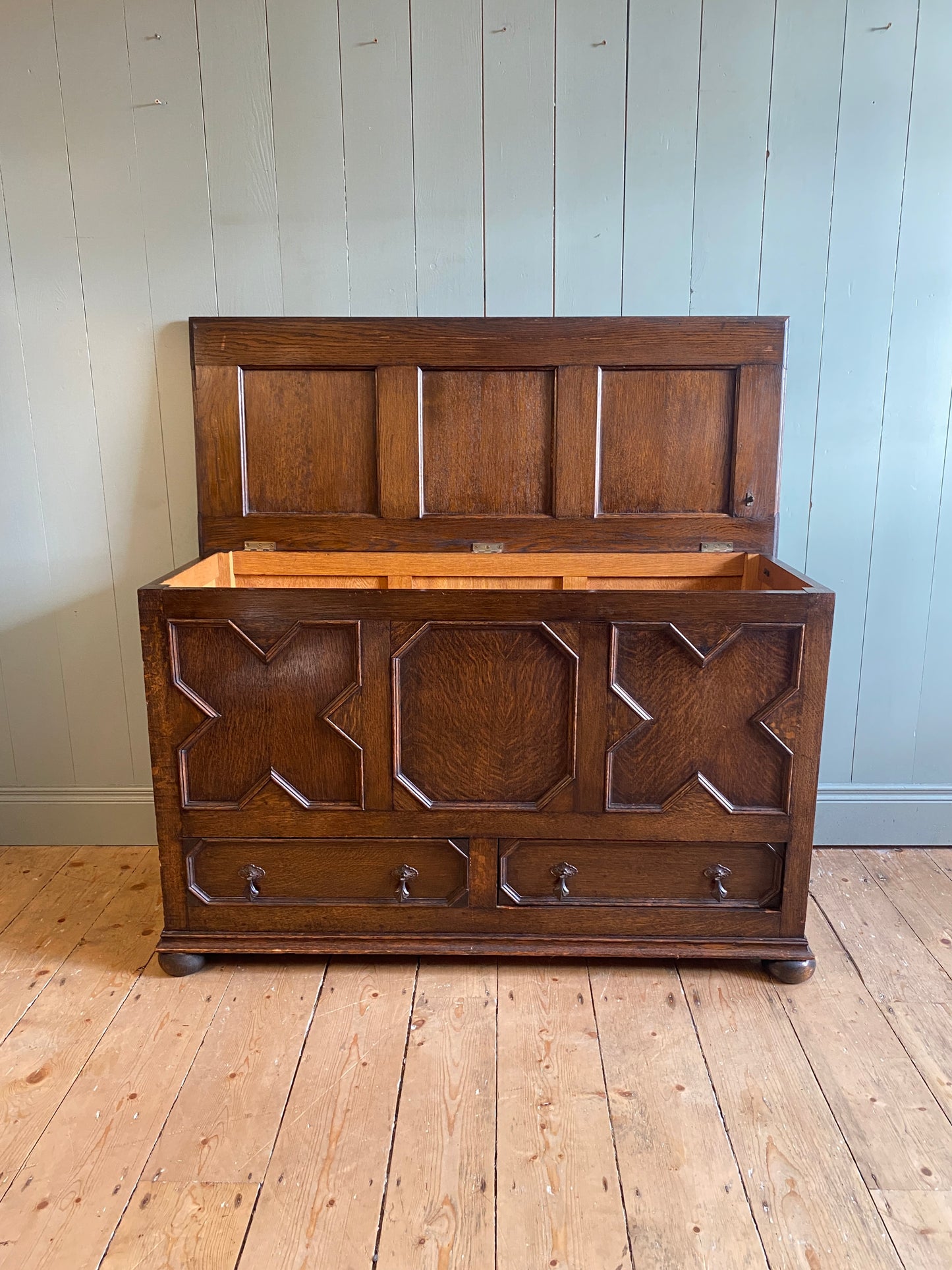 Jacobean Tudor Oak Coffer