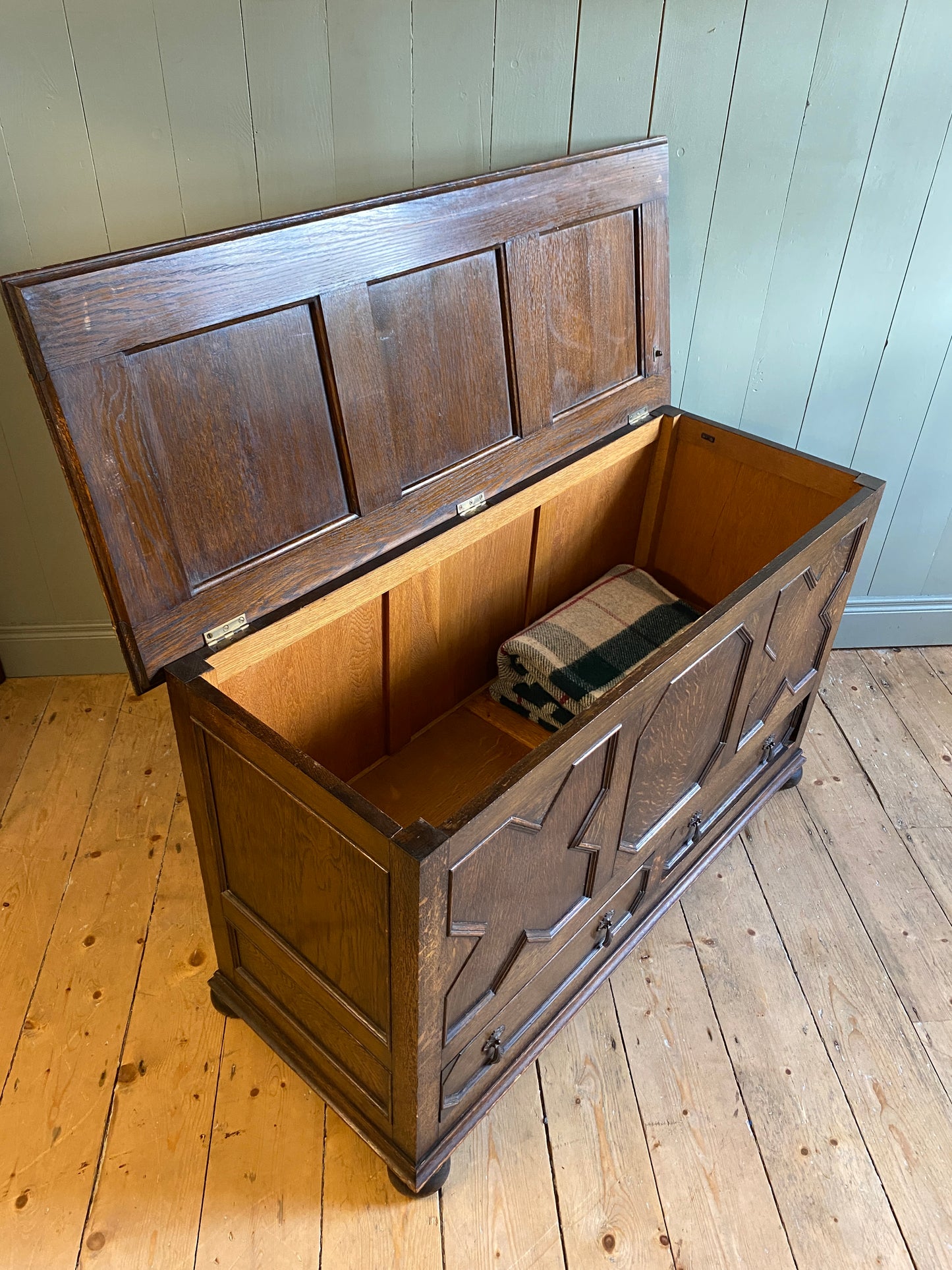 Jacobean Tudor Oak Coffer