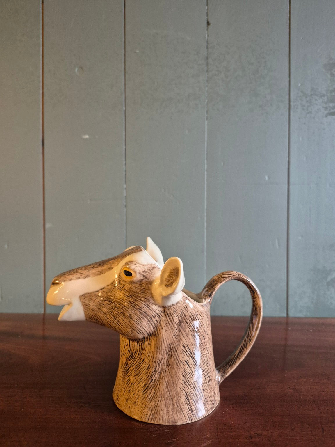 Hand Painted Goat Jug large