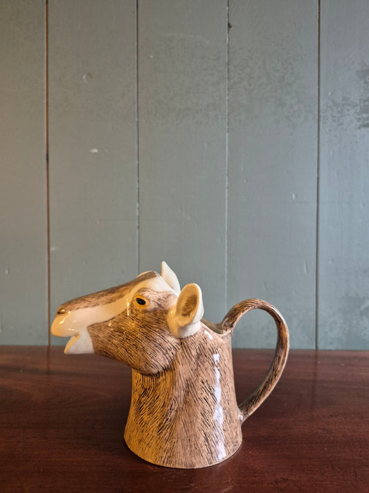 Hand Painted Goat Jug large