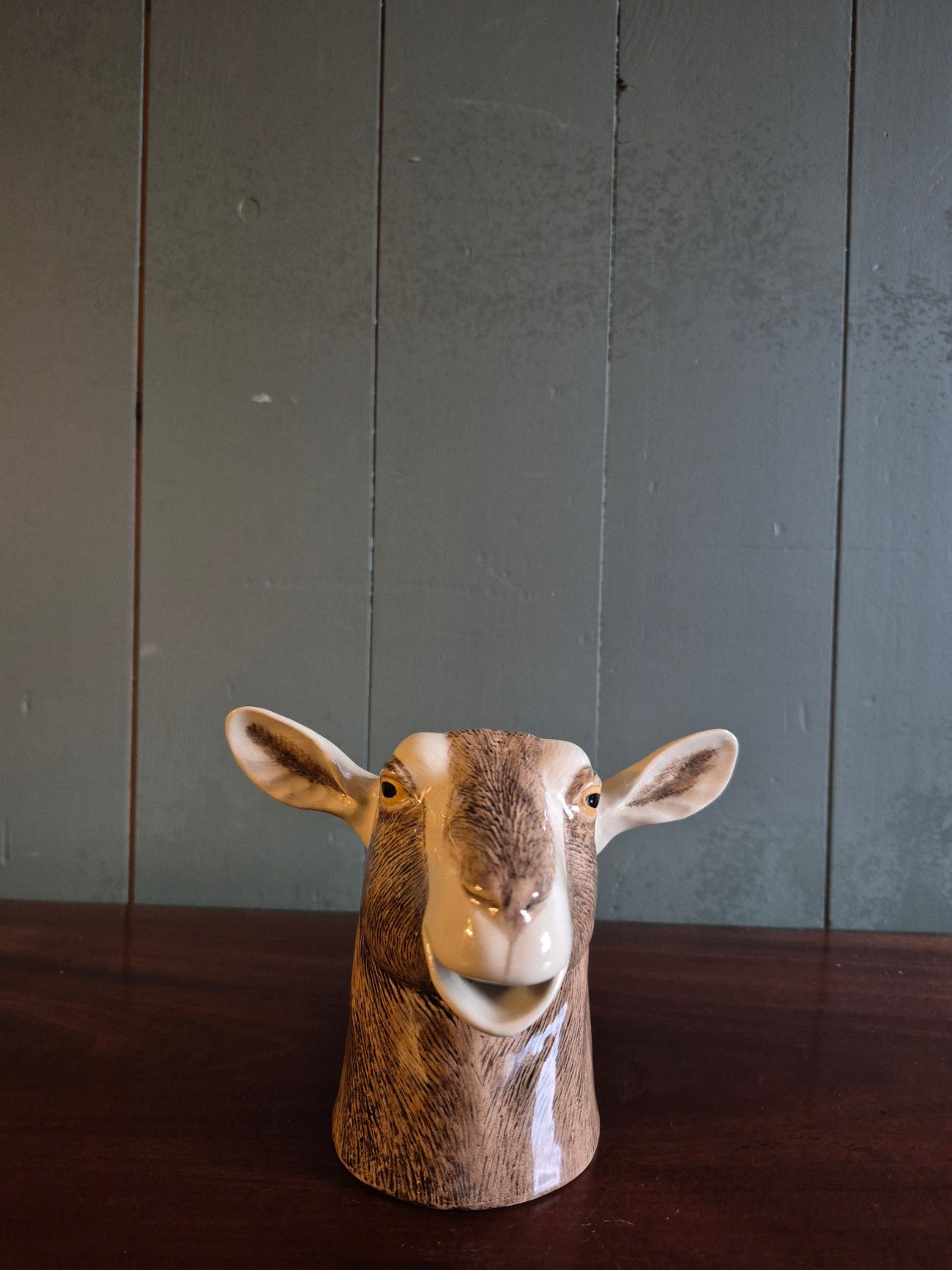 Hand Painted Goat Jug large