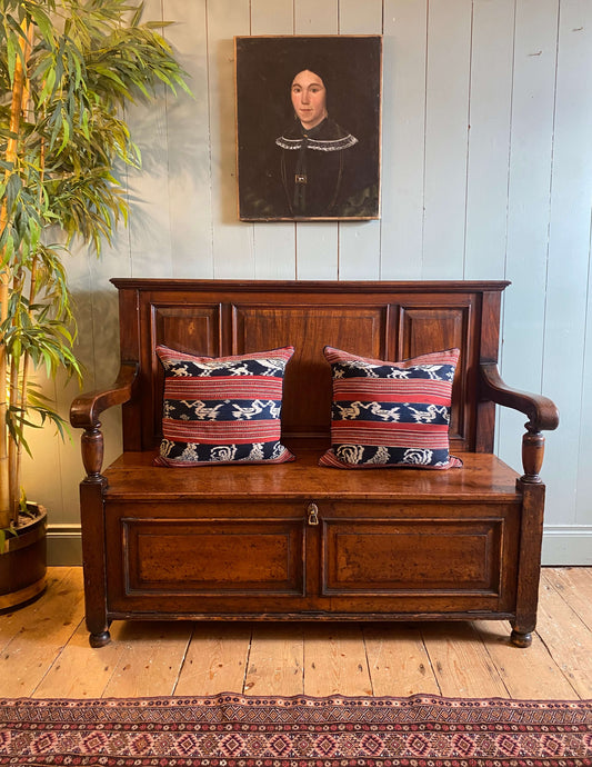 Late 19th Century Mahogany Hall Bench