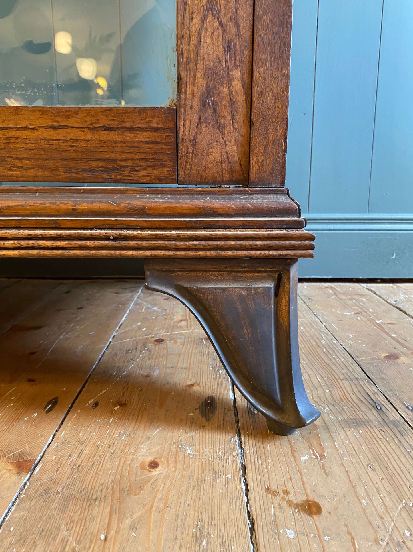 Late 19th Century Oak Glazed Display Cabinet