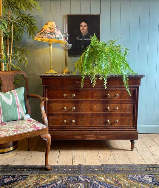 19th Century Louis Philippe Marble Top Commode
