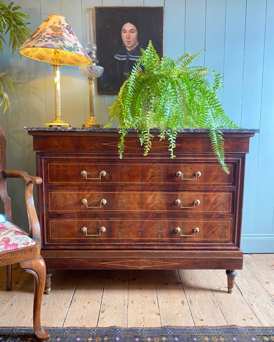 19th Century Louis Philippe Marble Top Commode