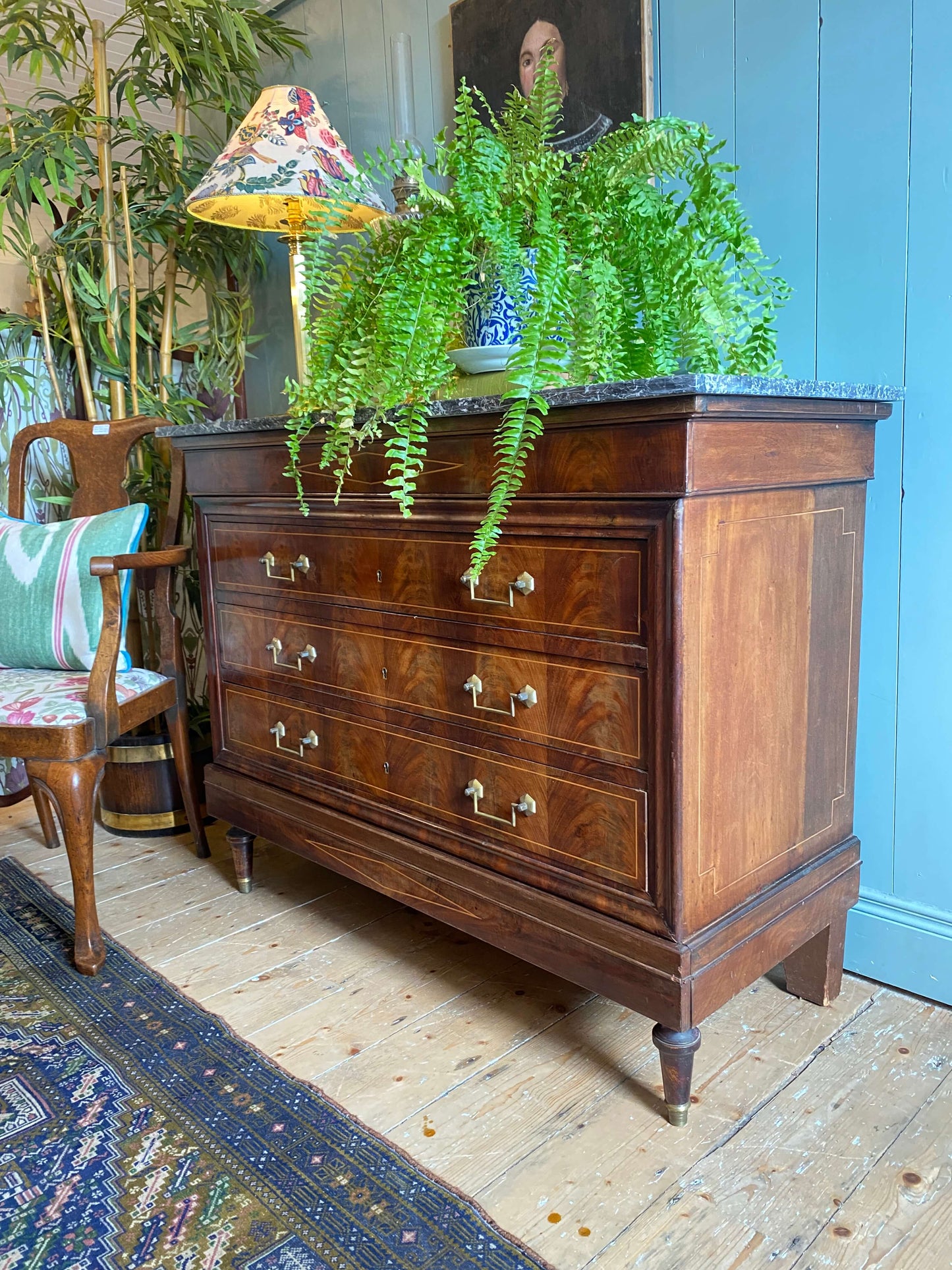 19th Century Louis Philippe Marble Top Commode