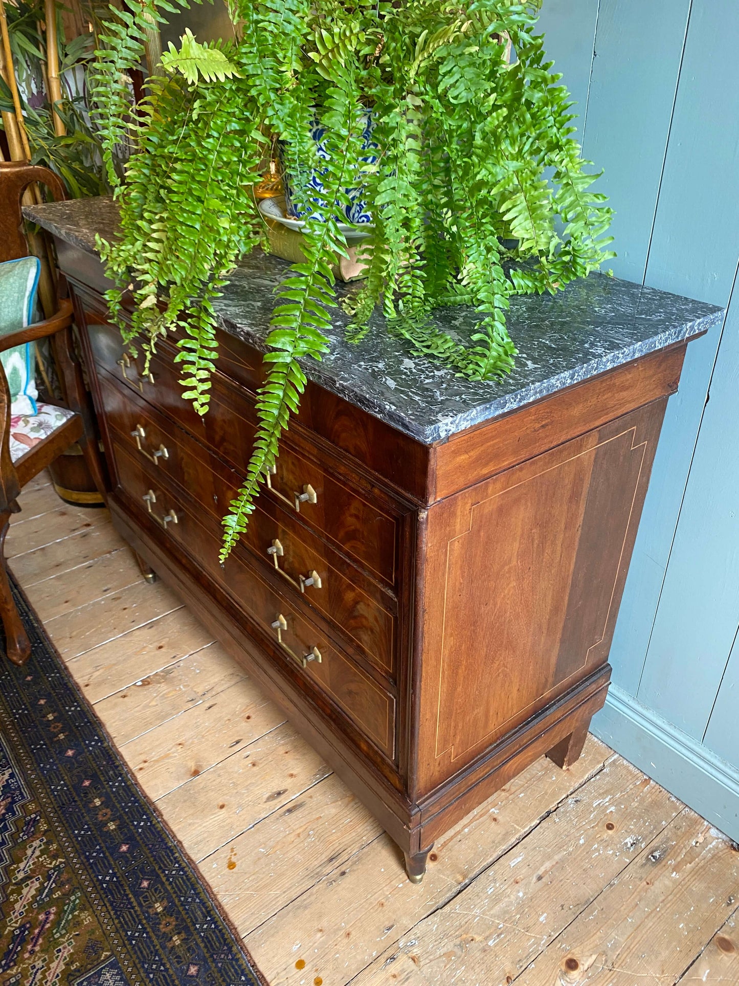 19th Century Louis Philippe Marble Top Commode