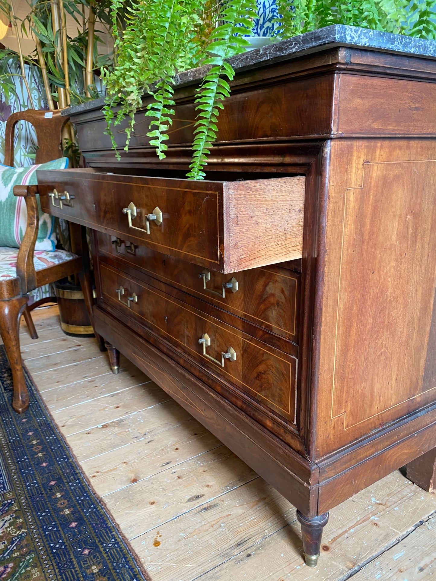 19th Century Louis Philippe Marble Top Commode