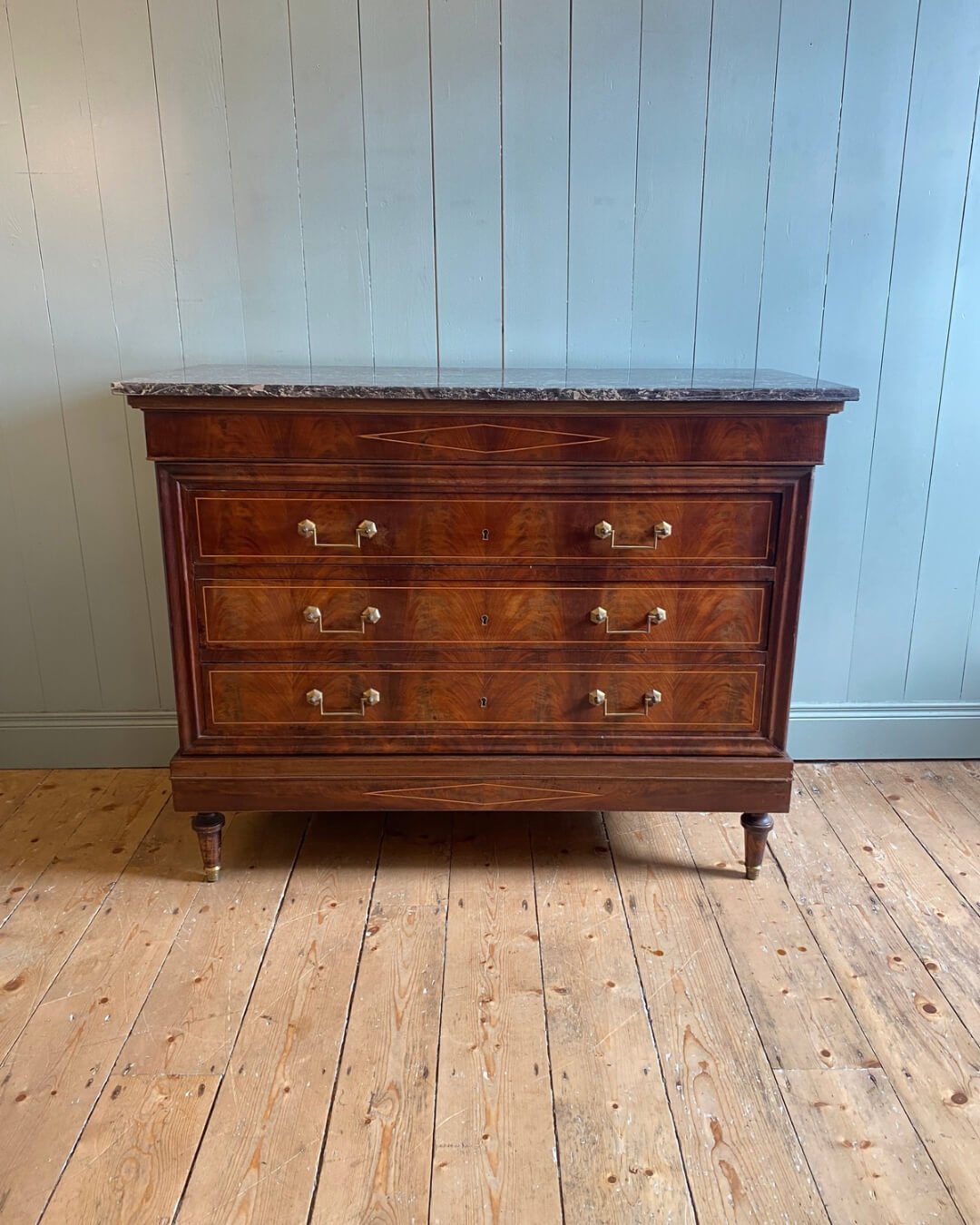19th Century Louis Philippe Marble Top Commode