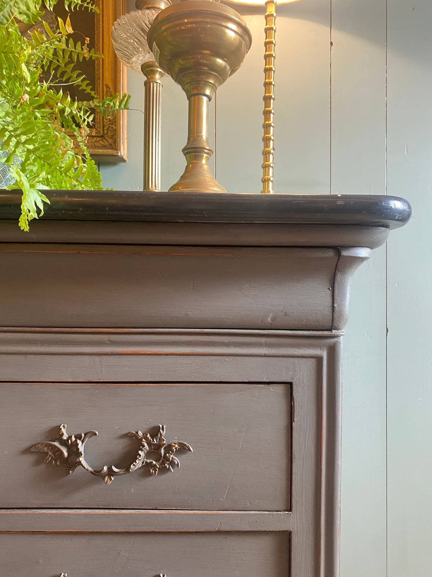 Louis Philippe Style Marble Top Commode