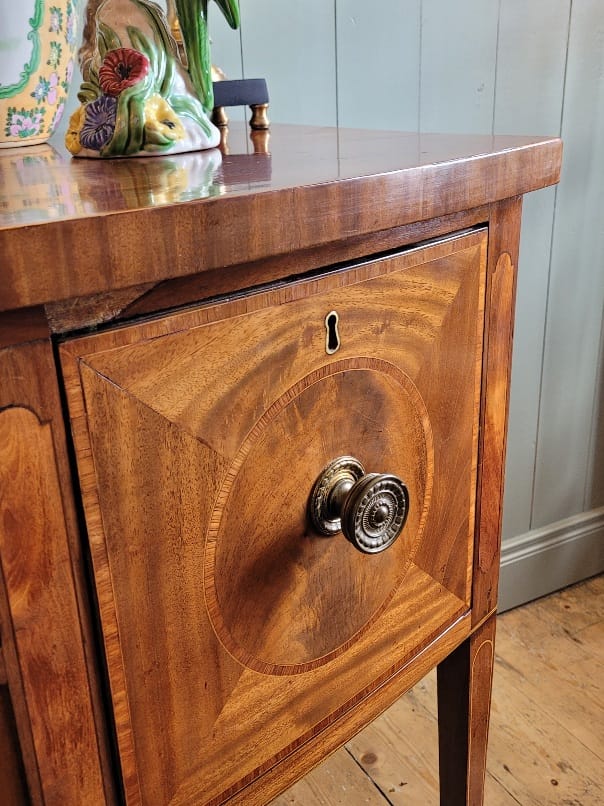 Edwardian Mahogany Bow Front Sideboard