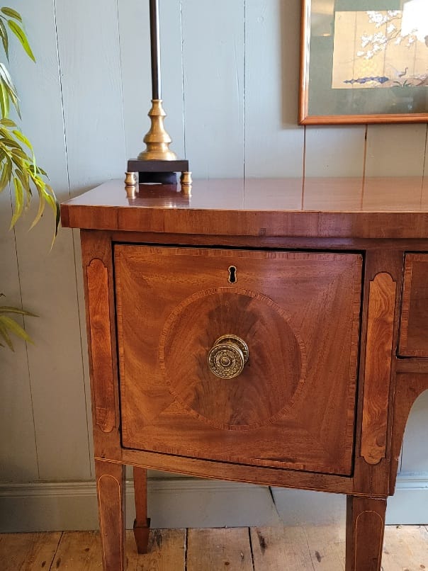 Edwardian Mahogany Bow Front Sideboard