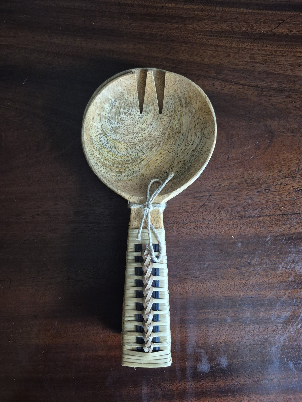 Mango Wood & Bamboo Serving Set of Two