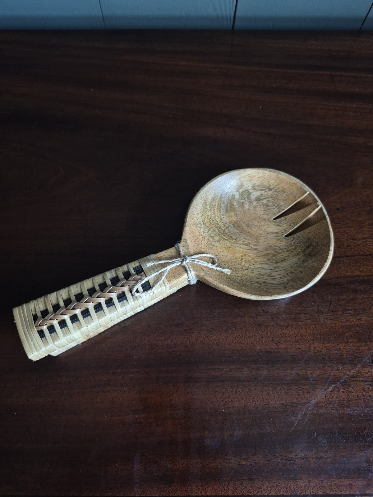 Mango Wood & Bamboo Serving Set of Two