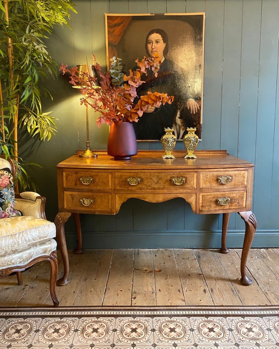 Maples Walnut Dressing Table, c1930s