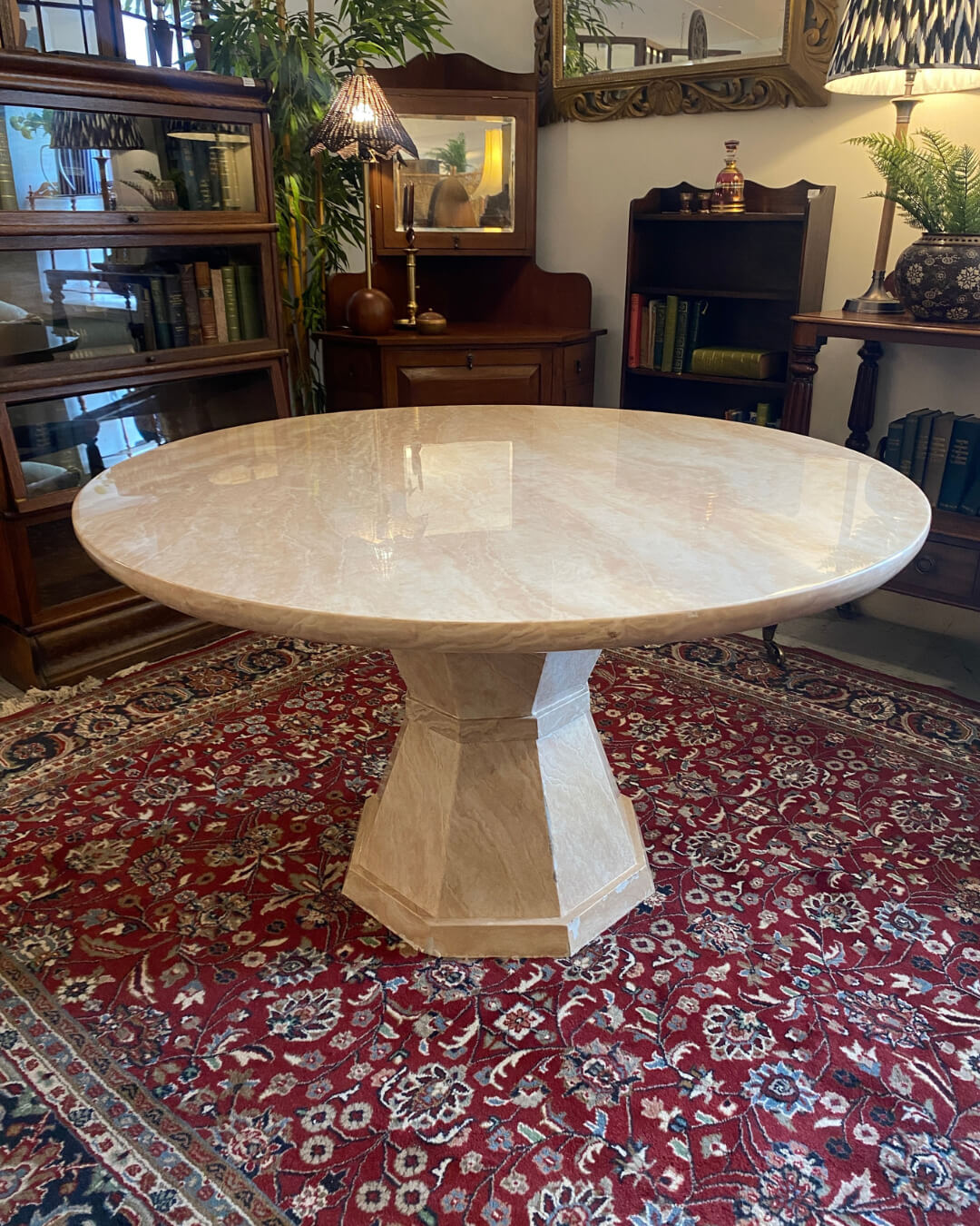 Mid Century Solid Marble Dining Table