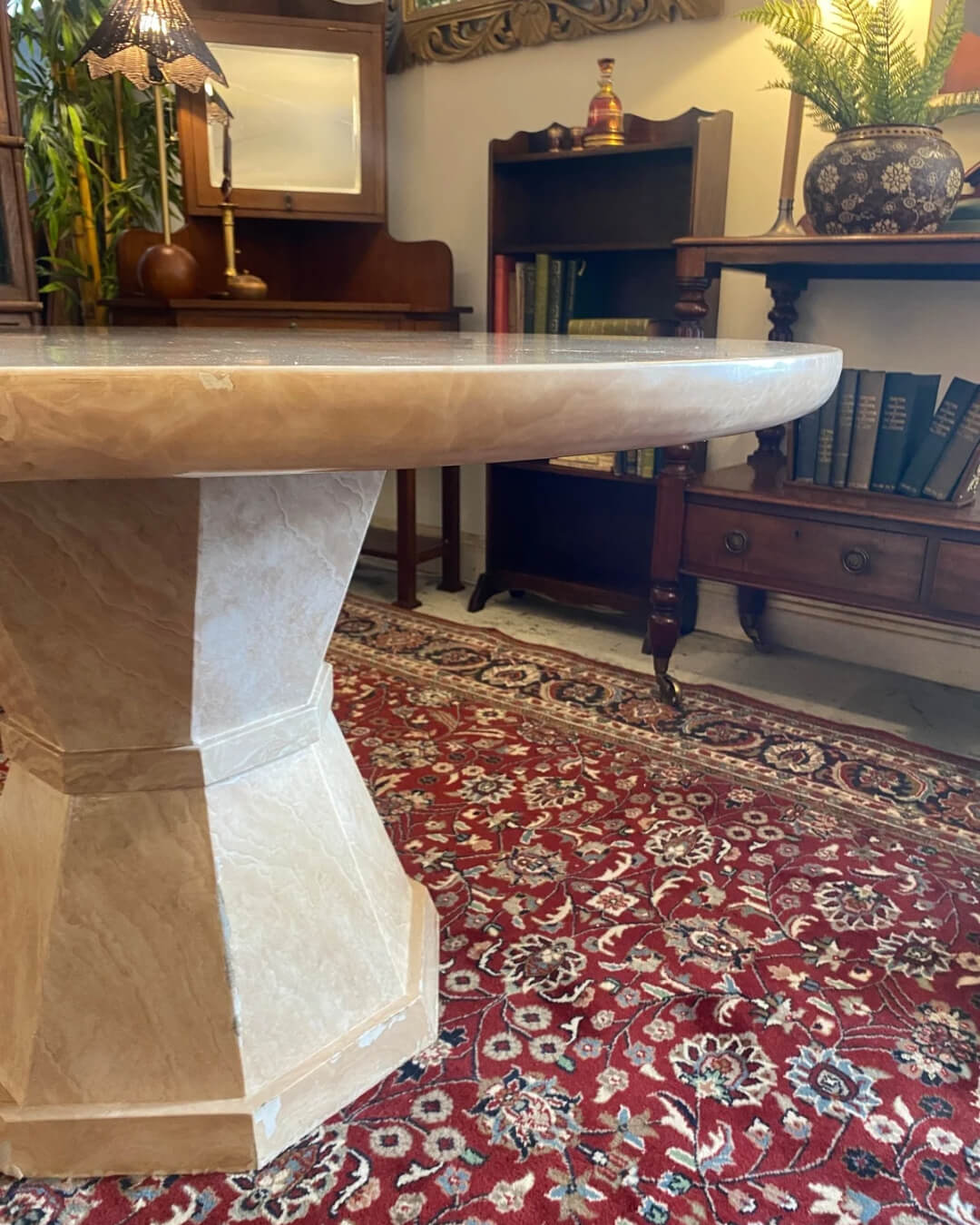 Mid Century Solid Marble Dining Table